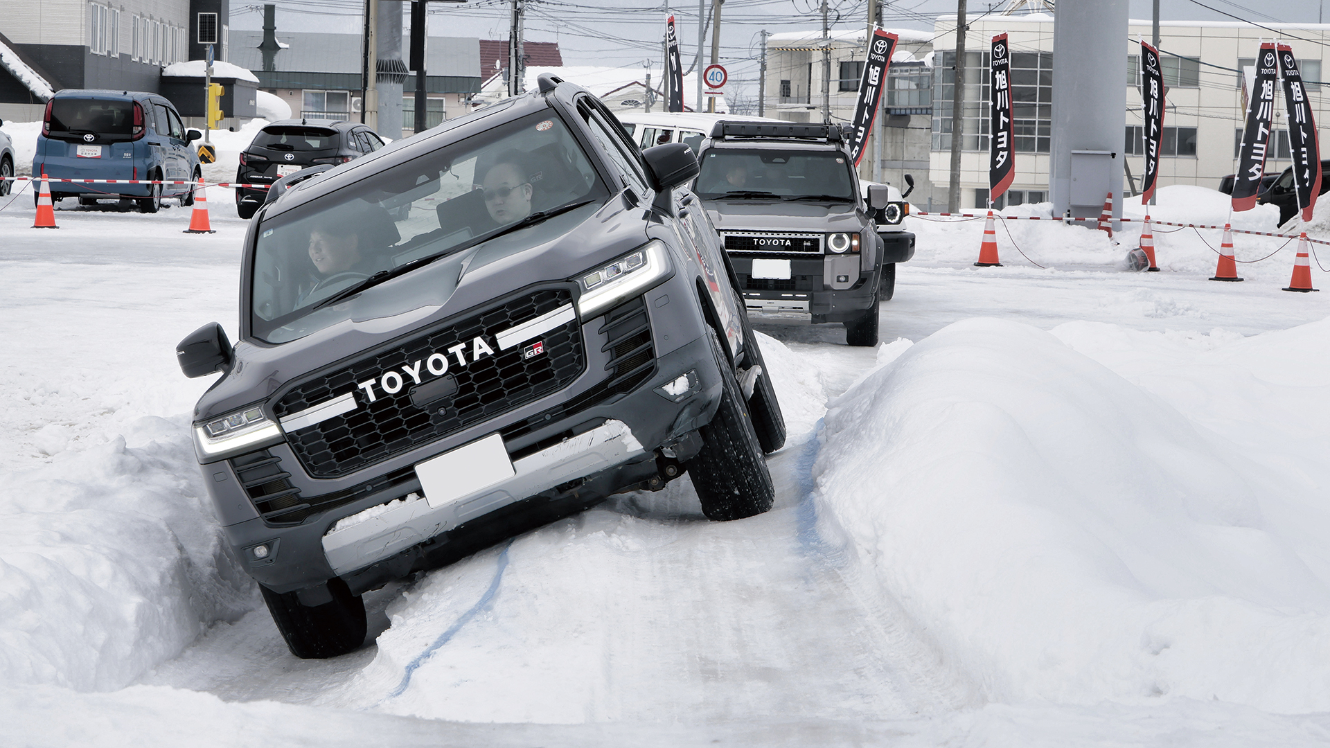 雪国仕事車 4WD 車検有り ジャンク 旭川トヨタランドクルーザーフェス&bZ4X体感試乗会】特設雪上コースを
