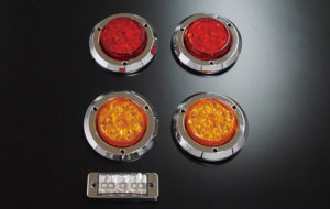 煌LEDテールランプSET（S）メッキベゼル パーツ画像