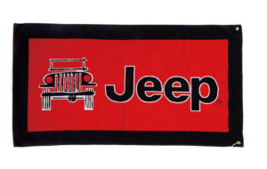 Jeepタオルシートカバー JEEPロゴ レッド パーツ画像