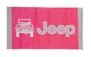 Jeepタオルシートカバー JEEPロゴ ピンク パーツ画像