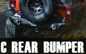 SMITTYBILT,XRC Armor Rear Bumper W/Hitch and Tire Carrier. パーツ画像