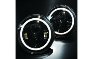 7インチ LEDプロジェクターヘッドライトウインカー付/JA パーツ画像