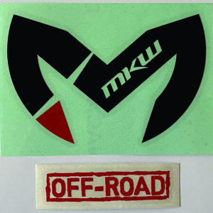 MKW OFF-ROADロゴ抜き文字 ステッカーセット パーツ画像