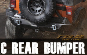 SMITTYBILT,XRC Armor Rear Bumper W/Hitch and Tire Carrier. パーツ画像